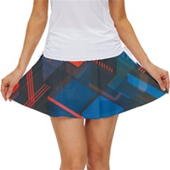 Minimalist Abstract Shaping  Abstract Digital Art Women s Skort