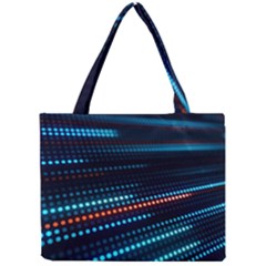 Orange Blue Dot Dots Lines Abstract Abstract Digital Art Mini Tote Bag