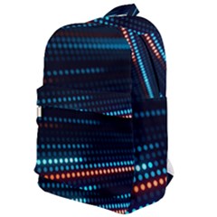 Orange Blue Dot Dots Lines Abstract Abstract Digital Art Classic Backpack by Jancukart