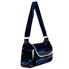 Orange Blue Dot Dots Lines Abstract Abstract Digital Art Multipack Bag