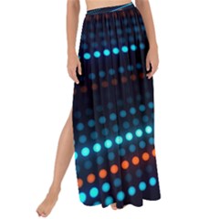 Orange Blue Dot Dots Lines Abstract Abstract Digital Art Maxi Chiffon Tie-up Sarong