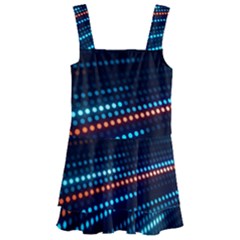 Orange Blue Dot Dots Lines Abstract Abstract Digital Art Kids  Layered Skirt Swimsuit