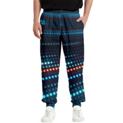 Orange Blue Dot Dots Lines Abstract Abstract Digital Art Men s Elastic Waist Pants