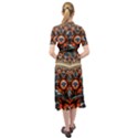 Fractal Floral Ornaments Rings 3d Sphere Floral Pattern Neon Art Keyhole Neckline Chiffon Dress View2