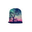 Tree Abstract Field Galaxy Night Nature Drawstring Pouch (Small) View1