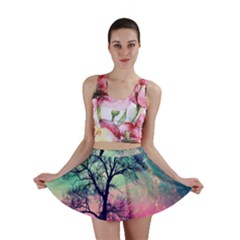 Tree Abstract Field Galaxy Night Nature Mini Skirt