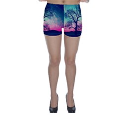 Tree Abstract Field Galaxy Night Nature Skinny Shorts