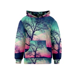 Tree Abstract Field Galaxy Night Nature Kids  Pullover Hoodie