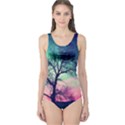 Tree Abstract Field Galaxy Night Nature One Piece Swimsuit View1