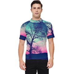 Tree Abstract Field Galaxy Night Nature Men s Short Sleeve Rash Guard by Jancukart