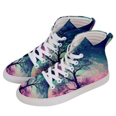 Tree Abstract Field Galaxy Night Nature Women s Hi-top Skate Sneakers by Jancukart