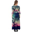 Tree Abstract Field Galaxy Night Nature Button Up Boho Maxi Dress View2