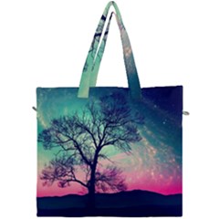 Tree Abstract Field Galaxy Night Nature Canvas Travel Bag