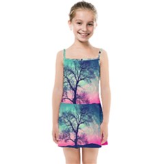 Tree Abstract Field Galaxy Night Nature Kids  Summer Sun Dress