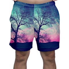 Tree Abstract Field Galaxy Night Nature Men s Shorts by Jancukart