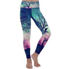 Tree Abstract Field Galaxy Night Nature Kids  Lightweight Velour Classic Yoga Leggings