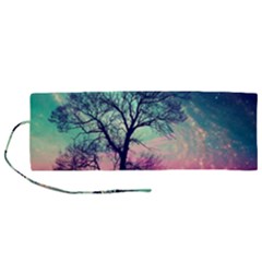 Tree Abstract Field Galaxy Night Nature Roll Up Canvas Pencil Holder (m) by Jancukart