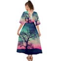 Tree Abstract Field Galaxy Night Nature Kimono Sleeve Boho Dress View2