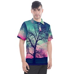 Tree Abstract Field Galaxy Night Nature Men s Polo Tee by Jancukart