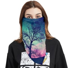 Tree Abstract Field Galaxy Night Nature Face Covering Bandana (triangle) by Jancukart