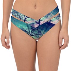 Tree Abstract Field Galaxy Night Nature Double Strap Halter Bikini Bottoms