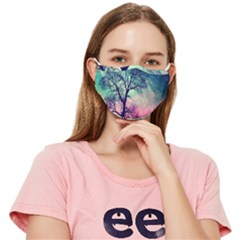 Tree Abstract Field Galaxy Night Nature Fitted Cloth Face Mask (adult) by Jancukart