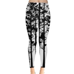 Trees Forest Woods Woodland Trunk Leggings  by Jancukart