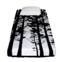 Trees Forest Woods Woodland Trunk Fitted Sheet (single Size) by Jancukart