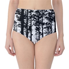 Trees Forest Woods Woodland Trunk Classic High-waist Bikini Bottoms