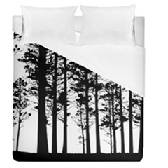 Trees Forest Woods Woodland Trunk Duvet Cover (queen Size)