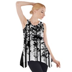 Trees Forest Woods Woodland Trunk Side Drop Tank Tunic