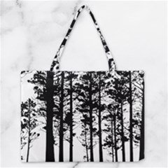 Trees Forest Woods Woodland Trunk Zipper Medium Tote Bag by Jancukart