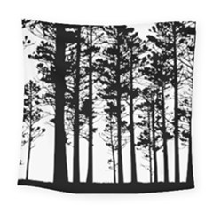 Trees Forest Woods Woodland Trunk Square Tapestry (large)