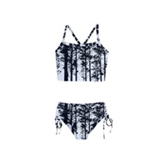 Trees Forest Woods Woodland Trunk Girls  Tankini Swimsuit