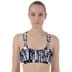 Trees Forest Woods Woodland Trunk Line Them Up Sports Bra