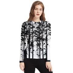 Trees Forest Woods Woodland Trunk Women s Long Sleeve Rash Guard by Jancukart