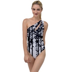 Trees Forest Woods Woodland Trunk To One Side Swimsuit