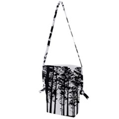 Trees Forest Woods Woodland Trunk Folding Shoulder Bag