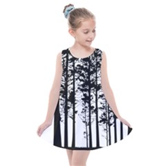 Trees Forest Woods Woodland Trunk Kids  Summer Dress