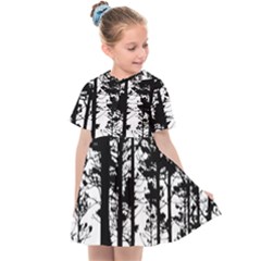 Trees Forest Woods Woodland Trunk Kids  Sailor Dress