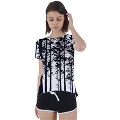 Trees Forest Woods Woodland Trunk Short Sleeve Open Back Tee