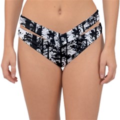 Trees Forest Woods Woodland Trunk Double Strap Halter Bikini Bottoms