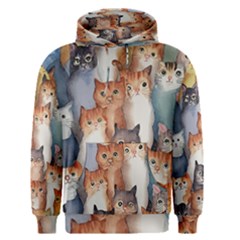 Cats Watercolor Pet Animal Mammal Men s Core Hoodie