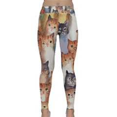 Cats Watercolor Pet Animal Mammal Classic Yoga Leggings