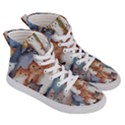 Cats Watercolor Pet Animal Mammal Men s Hi-Top Skate Sneakers View3