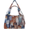 Cats Watercolor Pet Animal Mammal Double Compartment Shoulder Bag View2