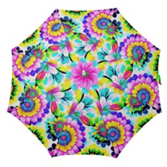 Flower Floral Flora Dais Rose Straight Umbrellas