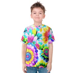 Flower Floral Flora Dais Rose Kids  Cotton Tee