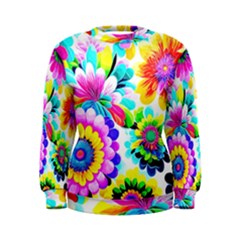 Flower Floral Flora Dais Rose Women s Sweatshirt