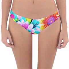 Flower Floral Flora Dais Rose Reversible Hipster Bikini Bottoms by Jancukart